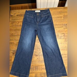Soft Surroundings Dark Blue Flare Jeans